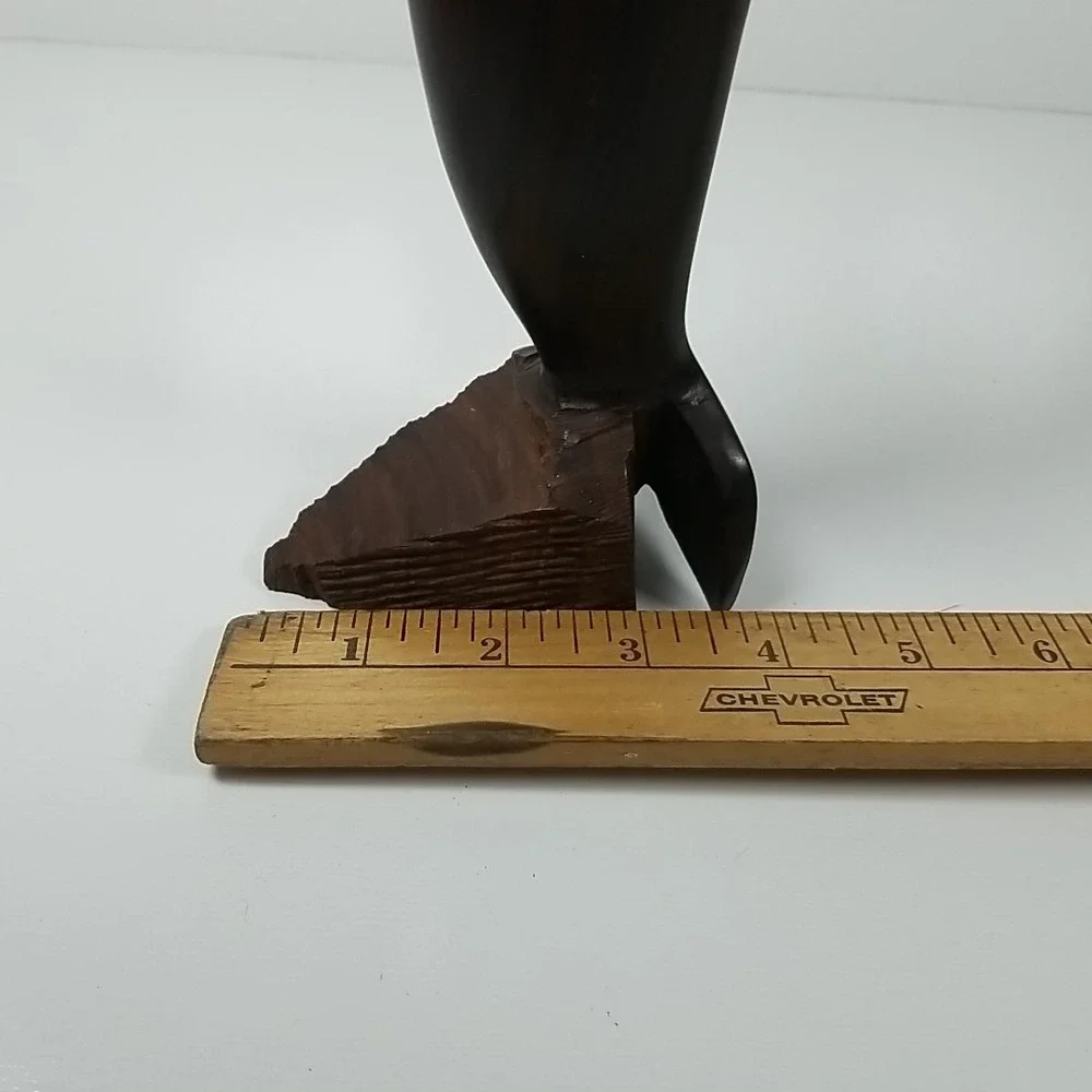 Vintage Ironwood Dolphin Statue Hand Carved Dolphin Decor Marine Coastal Art